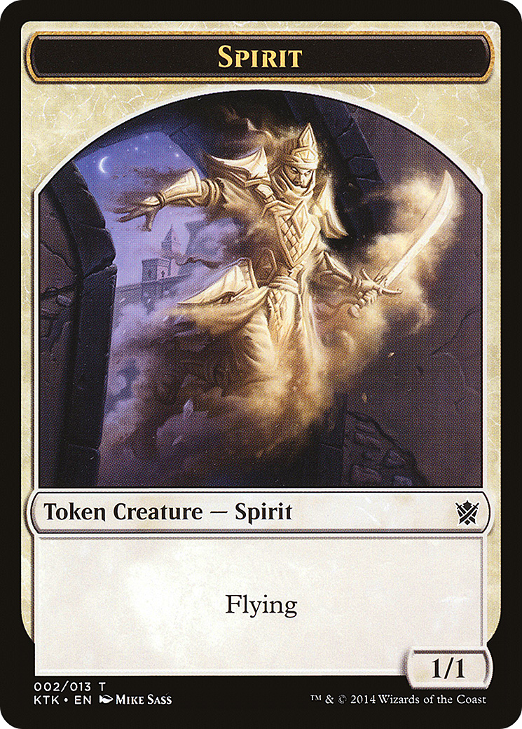 Spirit Token (KTK-002) [Tokens] Khans of Tarkir Tokens MTG Single Wizards of the Coast