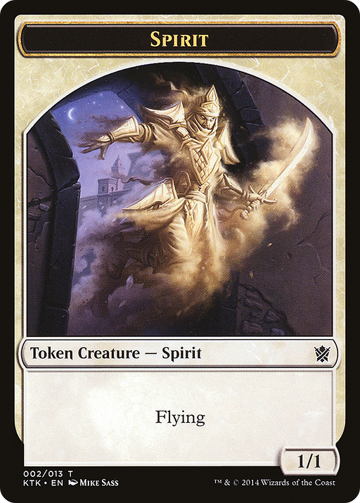 Spirit Token (KTK-002) [Tokens] Khans of Tarkir Tokens MTG Single Wizards of the Coast