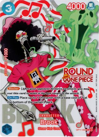Brook (Round 1 Promo) (OP11-056) [One Piece Promotion Cards] Foil One Piece Single Bandai