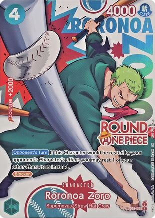 Roronoa Zoro (Round 1 Promo) (PRB02-006) [One Piece Promotion Cards] Foil One Piece Single Bandai