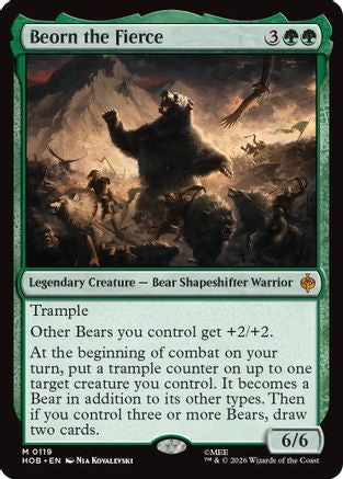 Beorn the Fierce (HOB-119) [The Hobbit] Foil MTG Single Wizards of the Coast