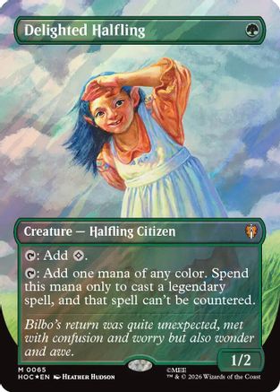 Delighted Halfling (Surge Foil) (HOC-065) [The Hobbit: Eternal-Legal] Foil MTG Single Wizards of the Coast