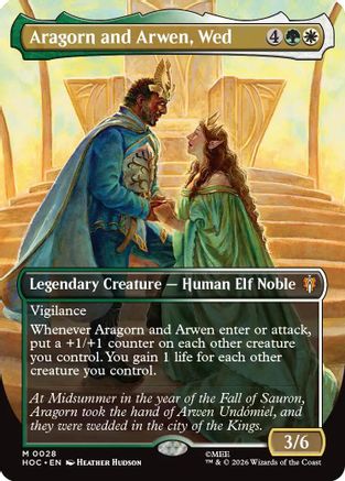 Aragorn and Arwen, Wed (HOC-028) [The Hobbit: Eternal-Legal] MTG Single Wizards of the Coast