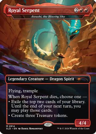 Royal Serpent - Atsushi, the Blazing Sky (SLD-2814) [Secret Lair] Drop Series Foil MTG Single Wizards of the Coast
