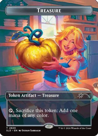 Treasure Token (SLD-2820) [Secret Lair Drop Series] MTG Single Wizards of the Coast