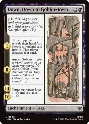 Down, Down to Goblin-town (HOB-065) [The Hobbit] MTG Single Wizards of the Coast