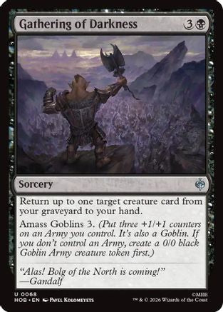 Gathering of Darkness (HOB-068) [The Hobbit] MTG Single Wizards of the Coast