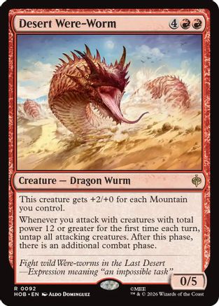 Desert Were-Worm (HOB-092) [The Hobbit] Foil MTG Single Wizards of the Coast