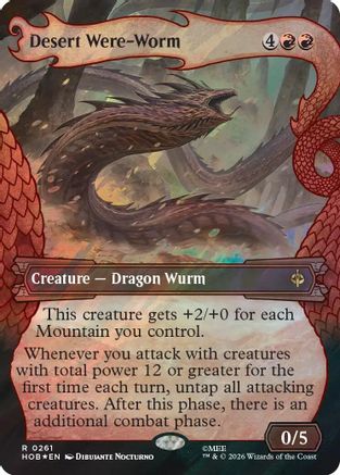 Desert Were-Worm (Surge Foil) (HOB-261) [The Hobbit] Foil MTG Single Wizards of the Coast