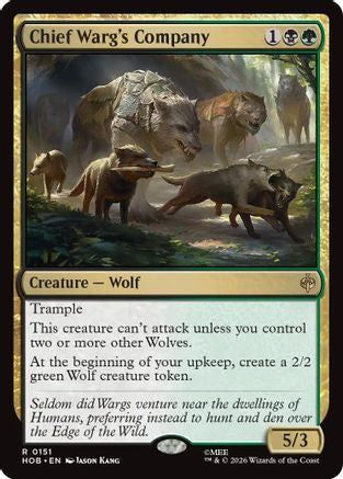 Chief Warg's Company (HOB-151) [The Hobbit] MTG Single Wizards of the Coast
