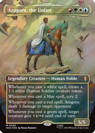 Aragorn, the Uniter (Surge Foil) (HOC-069) [The Hobbit: Eternal-Legal] Foil MTG Single Wizards of the Coast