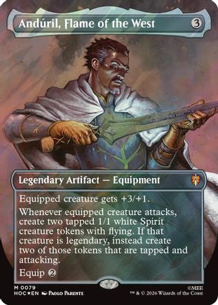 Anduril, Flame of the West (Surge Foil) (HOC-079) [The Hobbit: Eternal-Legal] Foil MTG Single Wizards of the Coast