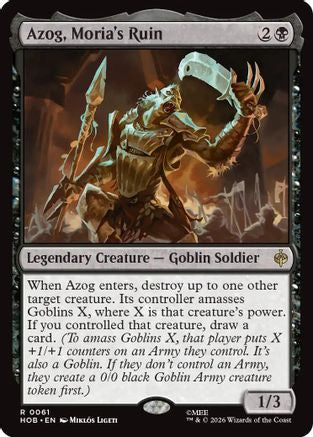 Azog, Moria's Ruin (HOB-061) [The Hobbit] Foil MTG Single Wizards of the Coast