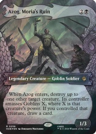 Azog, Moria's Ruin (Surge Foil) (HOB-258) [The Hobbit] Foil MTG Single Wizards of the Coast