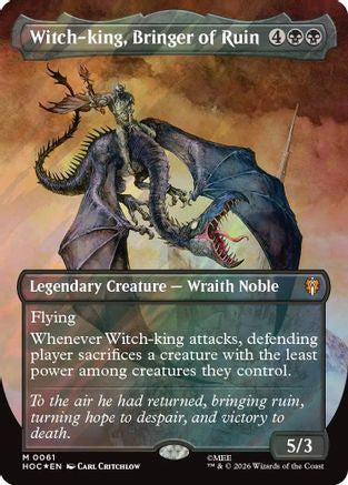 Witch-king, Bringer of Ruin (Surge Foil) (HOC-061) [The Hobbit: Eternal-Legal] Foil MTG Single Wizards of the Coast