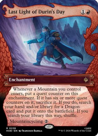 Last Light of Durin's Day (HOB-228) [The Hobbit] Foil MTG Single Wizards of the Coast