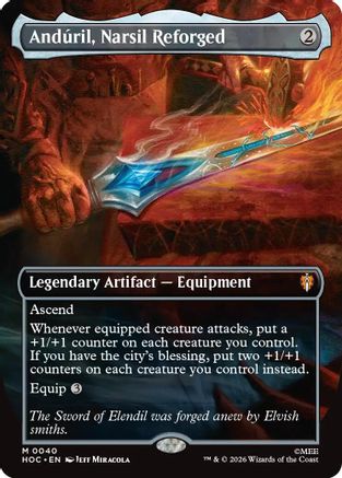 Anduril, Narsil Reforged (HOC-040) [The Hobbit: Eternal-Legal] Foil MTG Single Wizards of the Coast