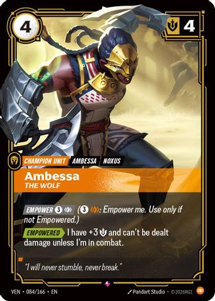 Ambessa, The Wolf (084/166) [Vendetta] Foil Riftbound Singles Riot Games