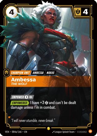 Ambessa, The Wolf (Alternate Art) (084a/166) [Vendetta] Foil Riftbound Singles Riot Games