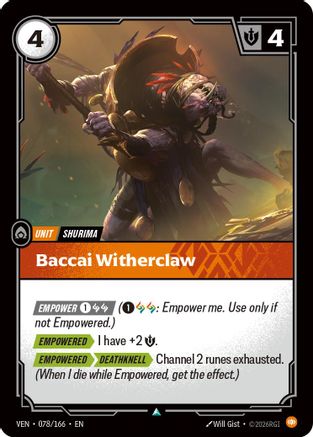 Baccai Witherclaw (078/166) [Vendetta] Foil