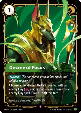 Decree of Focus (040/166) [Vendetta] Foil Riftbound Singles Riot Games