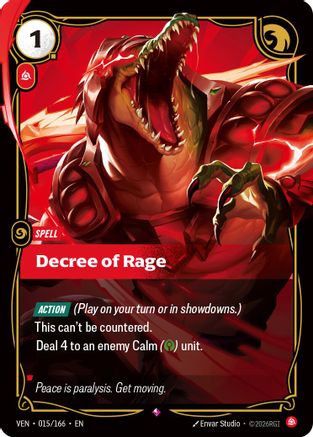 Decree of Rage (015/166) [Vendetta] Foil Riftbound Singles Riot Games