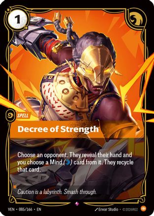 Decree of Strength (085/166) [Vendetta] Foil Riftbound Singles Riot Games