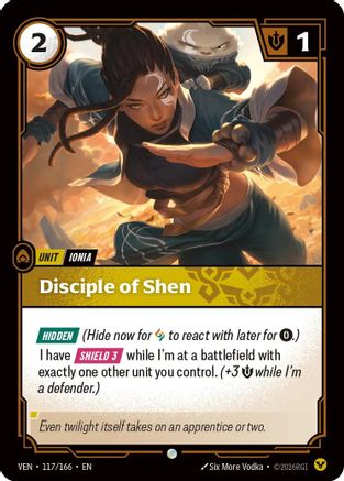 Disciple of Shen (117/166) [Vendetta] Foil Riftbound Singles Riot Games