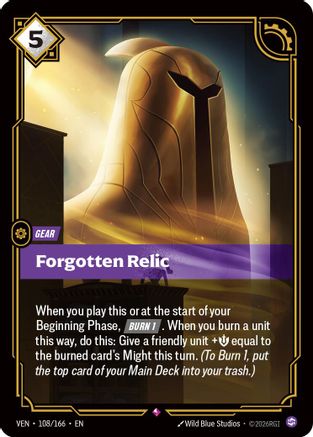 Forgotten Relic (108/166) [Vendetta] Foil Riftbound Singles Riot Games