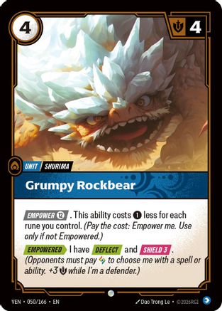 Grumpy Rockbear (050/166) [Vendetta] Foil Riftbound Singles Riot Games