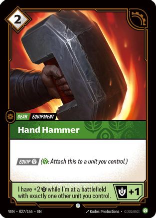 Hand Hammer (027/166) [Vendetta] Riftbound Singles Riot Games