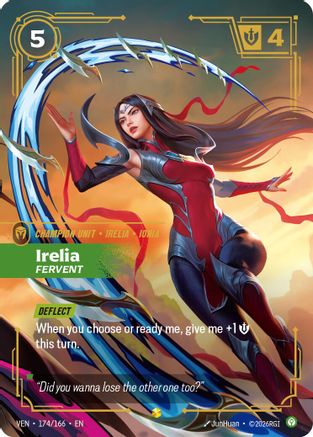Irelia, Fervent (Overnumbered) (174/166) [Vendetta] Foil Riftbound Singles Riot Games