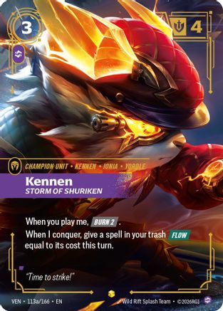 Kennen, Storm of Shuriken (Alternate Art) (113a/166) [Vendetta] Foil Riftbound Singles Riot Games