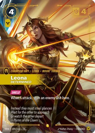 Leona, Determined (184/166) [Vendetta] Foil Riftbound Singles Riot Games
