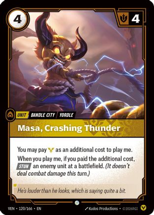 Masa, Crashing Thunder (120/166) [Vendetta] Foil Riftbound Singles Riot Games