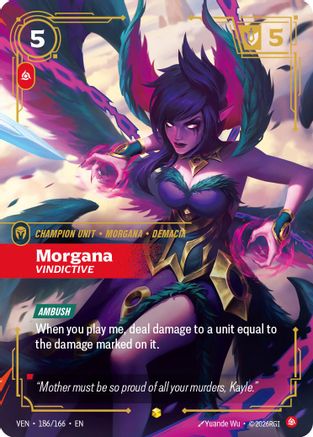Morgana, Vindictive (Overnumbered) (186/166) [Vendetta] Foil Riftbound Singles Riot Games