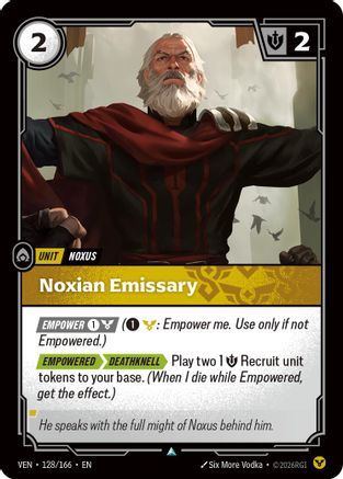 Noxian Emissary (128/166) [Vendetta] Foil
