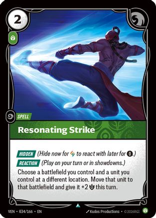 Resonating Strike (034/166) [Vendetta] Foil Riftbound Singles Riot Games
