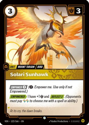 Solari Sunhawk (122/166) [Vendetta] Foil