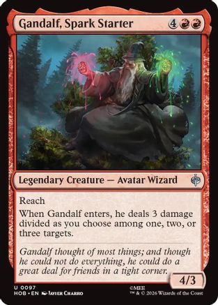 Gandalf, Spark Starter (HOB-097) [The Hobbit] Foil MTG Single Wizards of the Coast