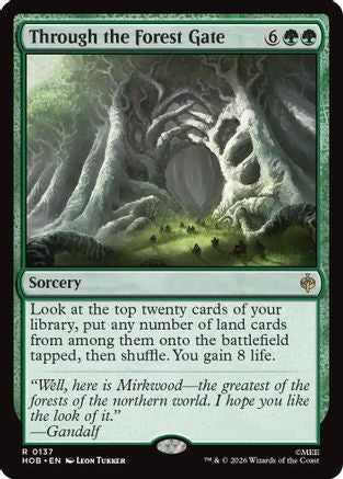 Through the Forest Gate (HOB-137) [The Hobbit] Foil MTG Single Wizards of the Coast