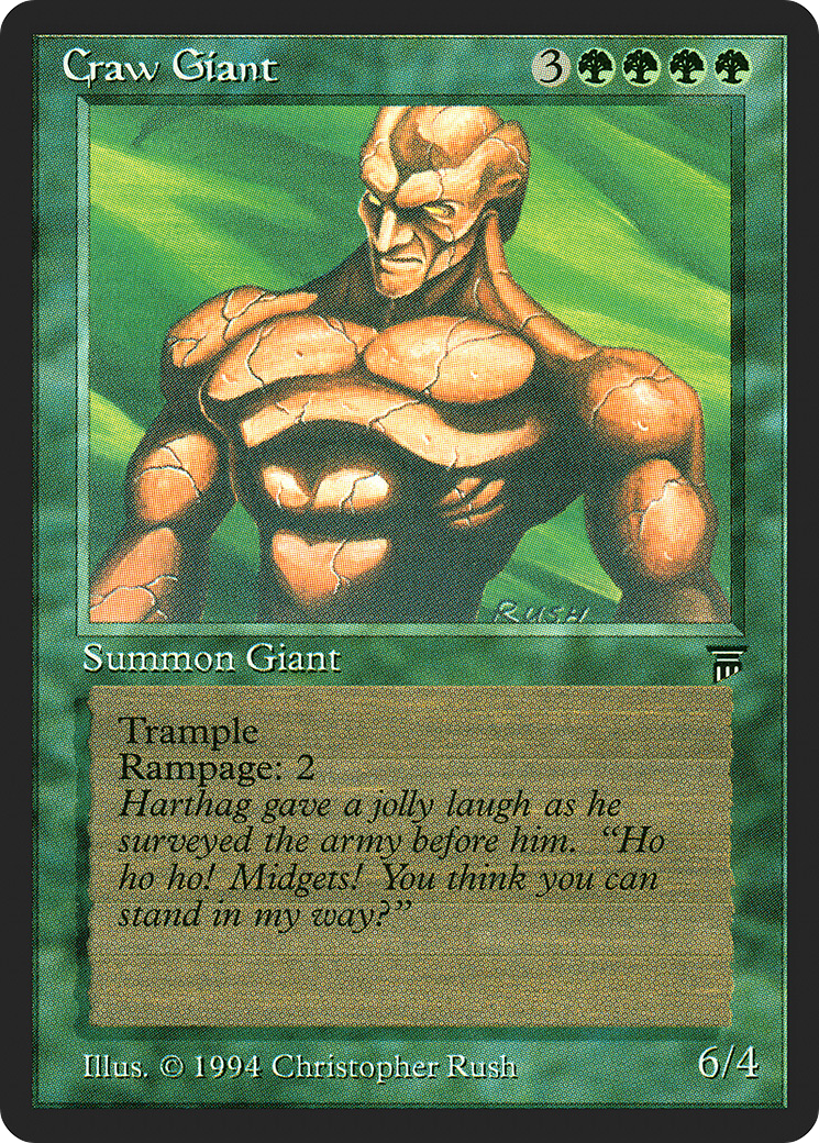 Craw Giant (LEG-) [Oldschool] Legends MTG Single Wizards of the Coast