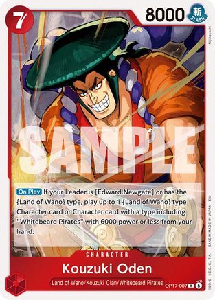 Kouzuki Oden (OP17-007)  [The World's Strongest Warriors] Foil