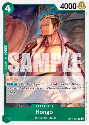 Hongo (OP17-029)  [The World's Strongest Warriors] Foil