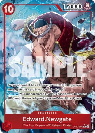 Edward.Newgate (005) (Alternate Art) (OP17-005)  [The World's Strongest Warriors] Foil