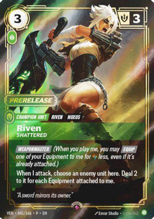 Riven, Shattered (041/166) [Riftbound Organized Play Promotional Cards] Foil Riftbound Singles Riot Games