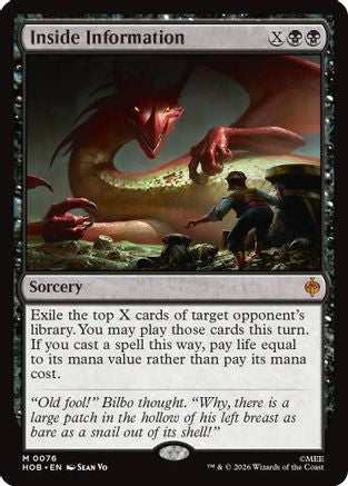 Inside Information (HOB-076) [The Hobbit] Foil MTG Single Wizards of the Coast