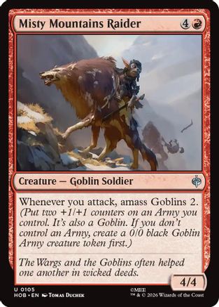 Misty Mountains Raider (HOB-105) [The Hobbit] MTG Single Wizards of the Coast