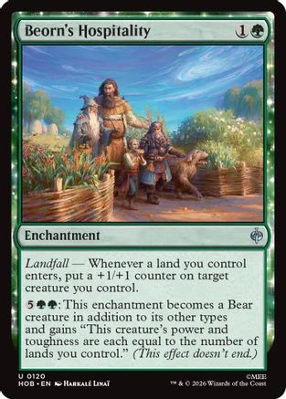 Beorn's Hospitality (HOB-120) [The Hobbit] Foil MTG Single Wizards of the Coast