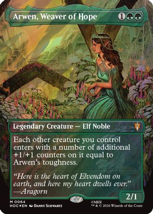 Arwen, Weaver of Hope (Surge Foil) (HOC-064) [The Hobbit: Eternal-Legal] Foil MTG Single Wizards of the Coast